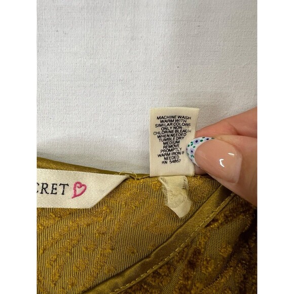 Vintage 90s Victoria's Secret Chemise Yellow Chenille Mini Nightie Dress MED - Picture 6 of 8